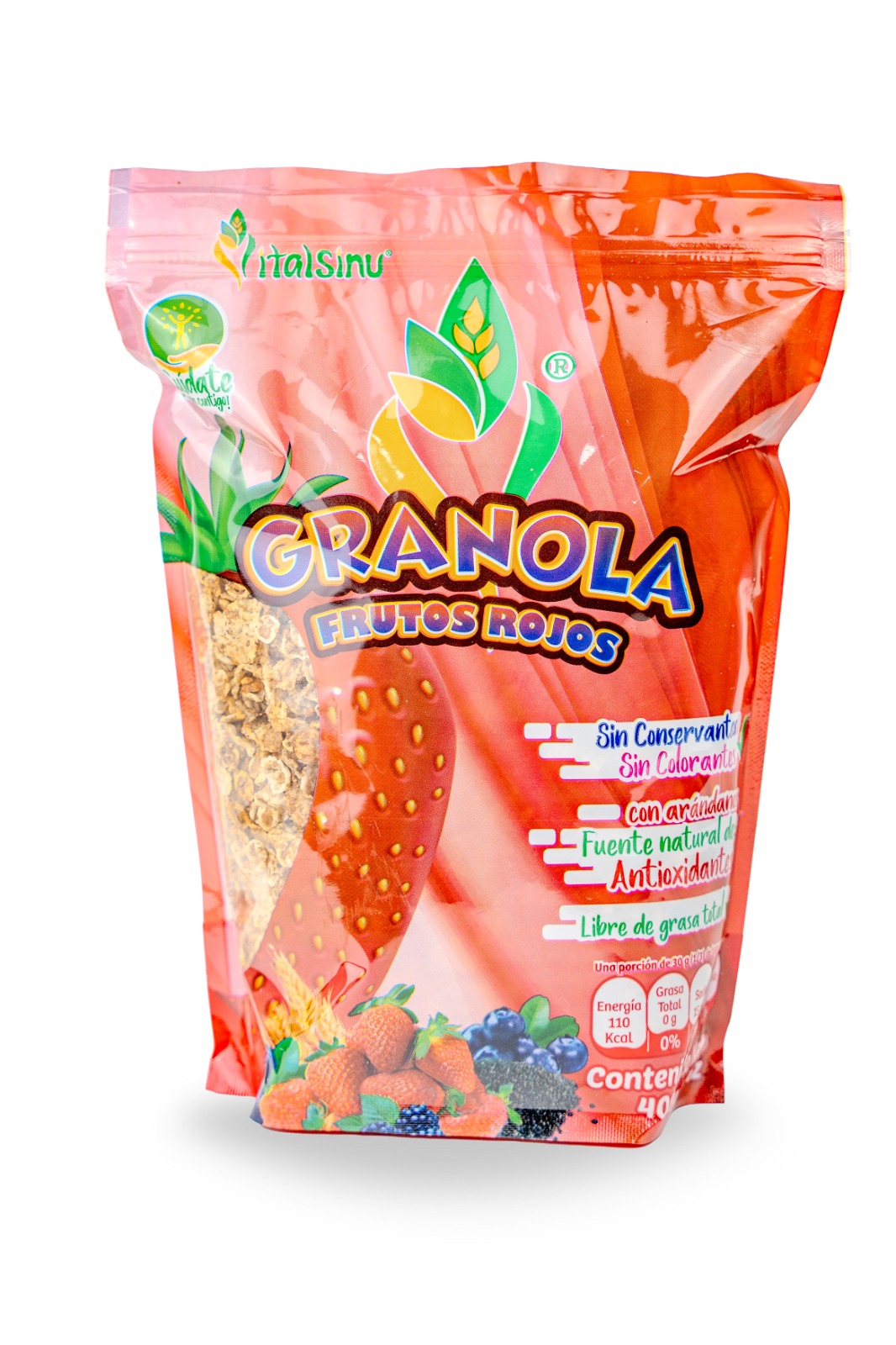 Granola Frutos Rojos 400gr - Presentación disponible