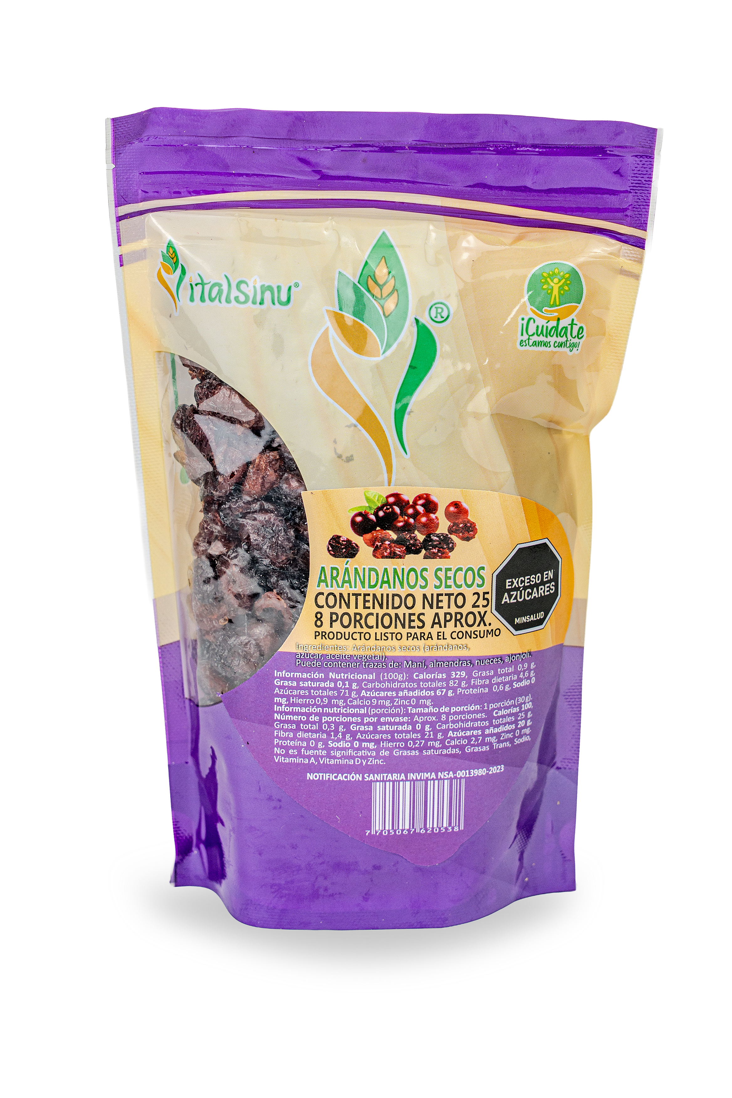 Arándanos Secos 250gr - Presentación disponible
