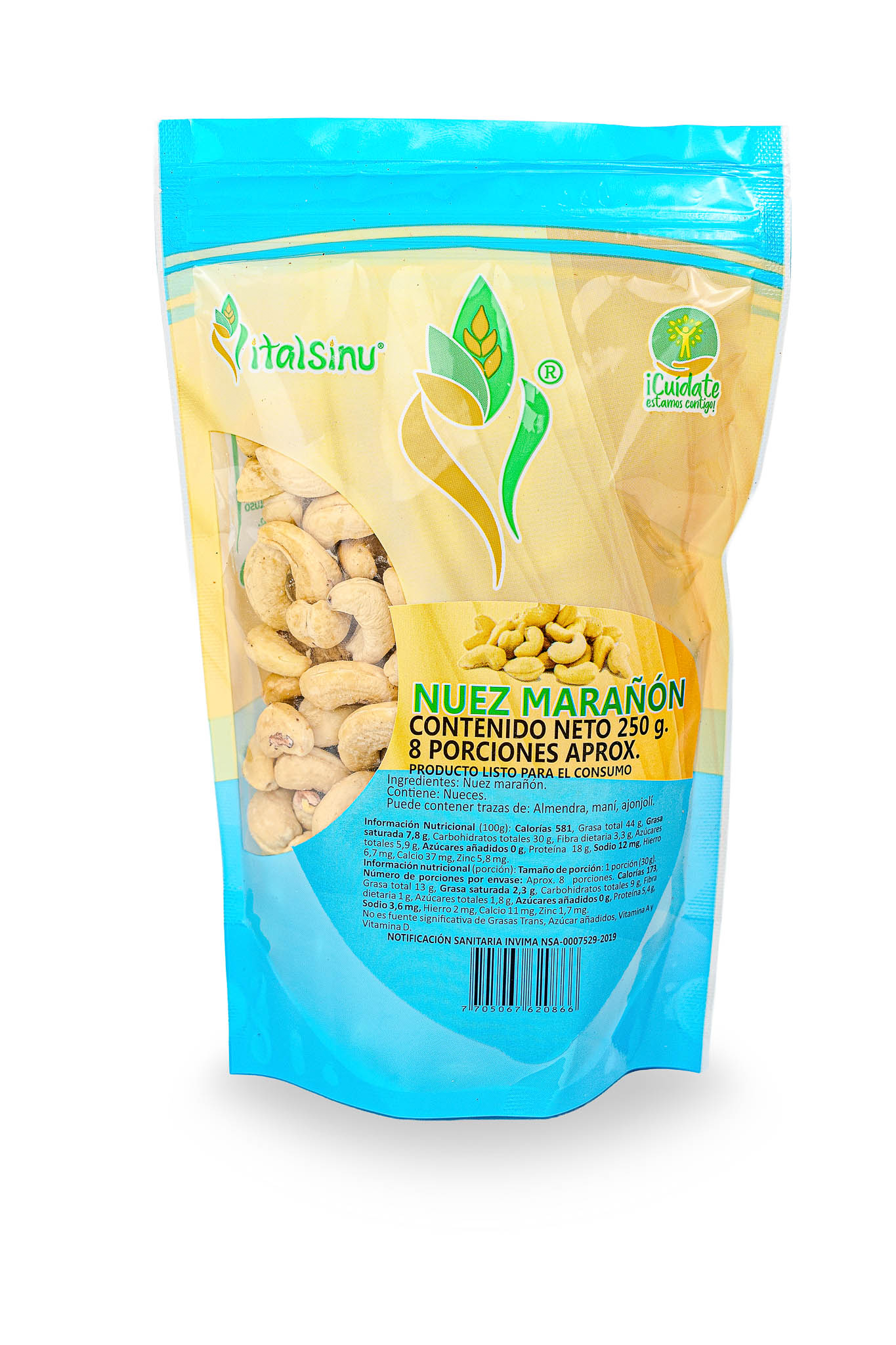 Nuez Marañon 250gr - Presentación disponible