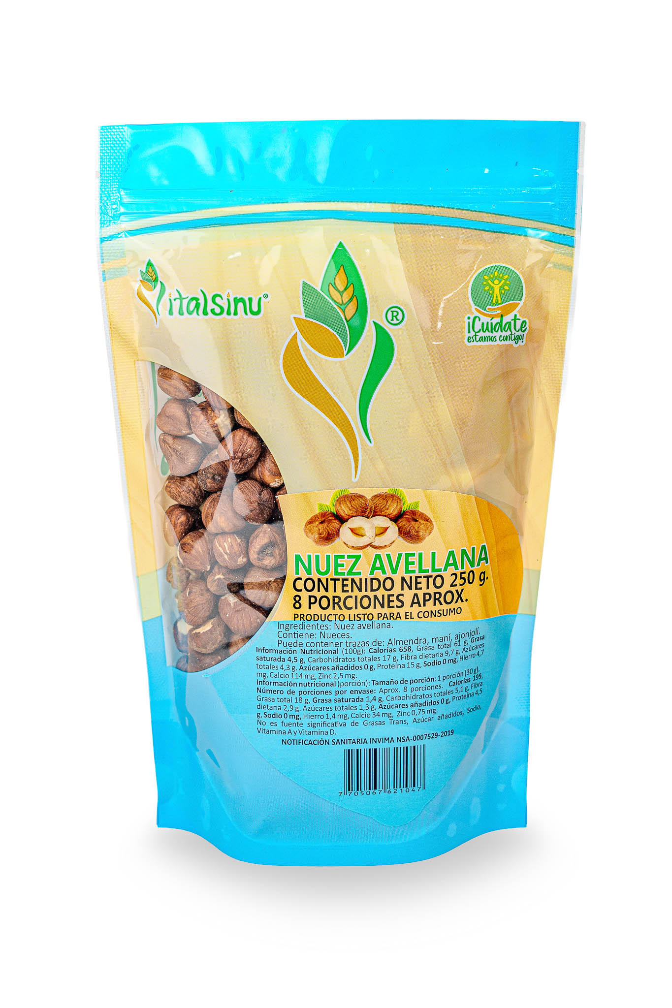 Nuez Avellanas 250gr - Producto saludable Vitalsinú