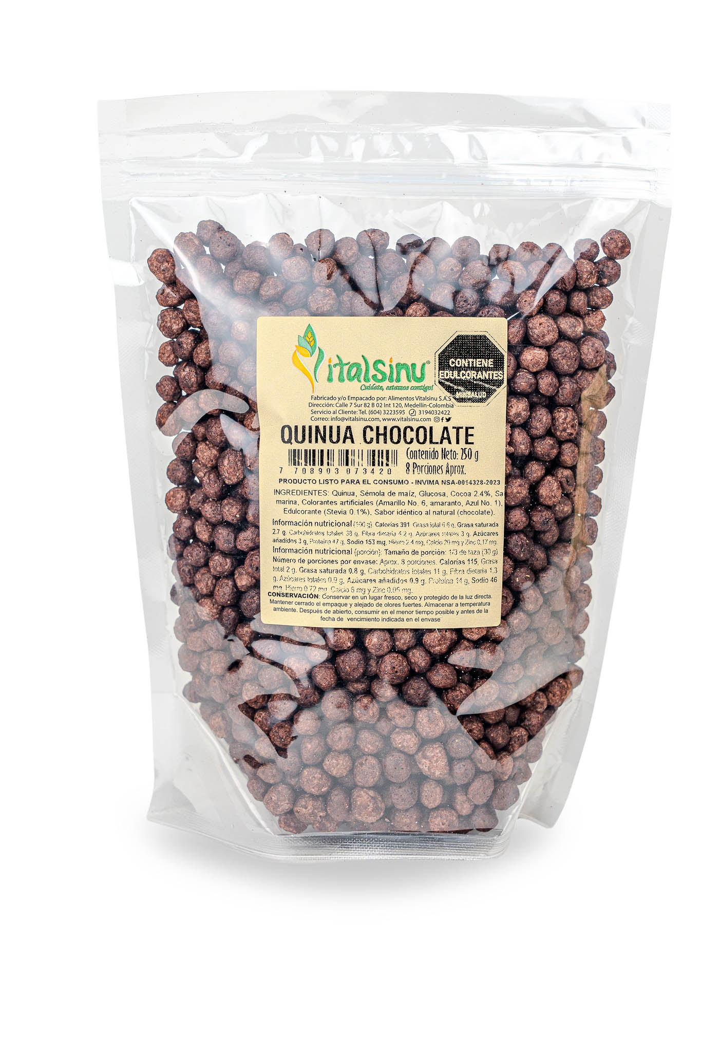 Quinua de Chocolate 250gr - Producto saludable Vitalsinú