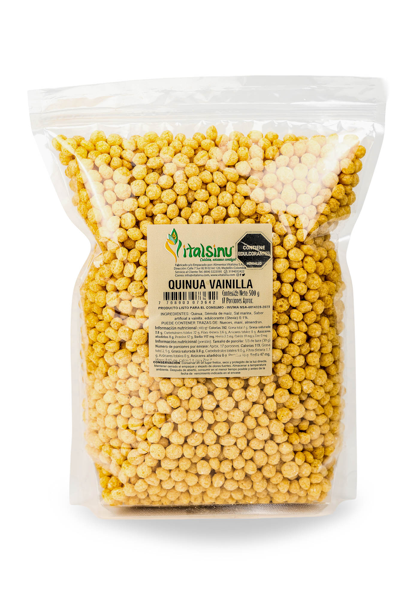 Quinua Vainilla 500gr - Producto saludable Vitalsinú