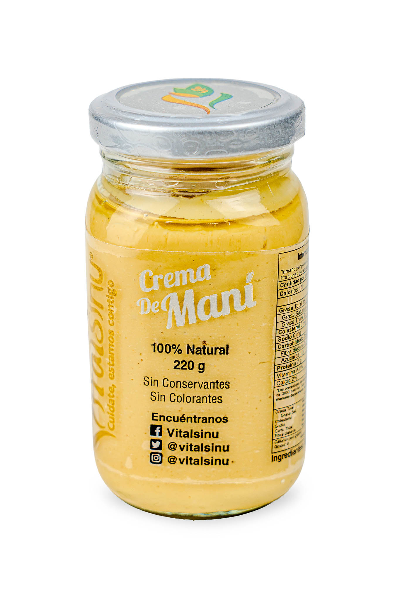 Crema de Maní 220gr - Producto saludable Vitalsinú