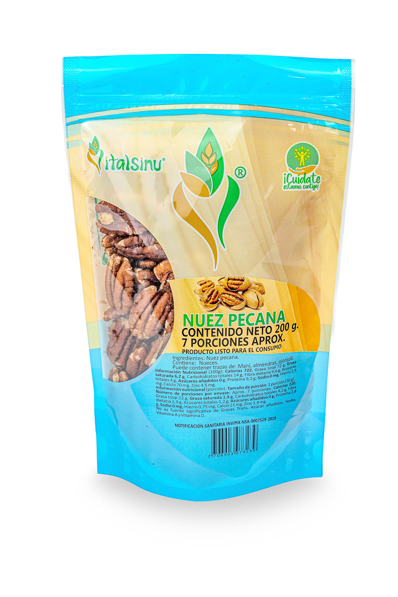 Nuez Pecana 200gr - Producto saludable Vitalsinú
