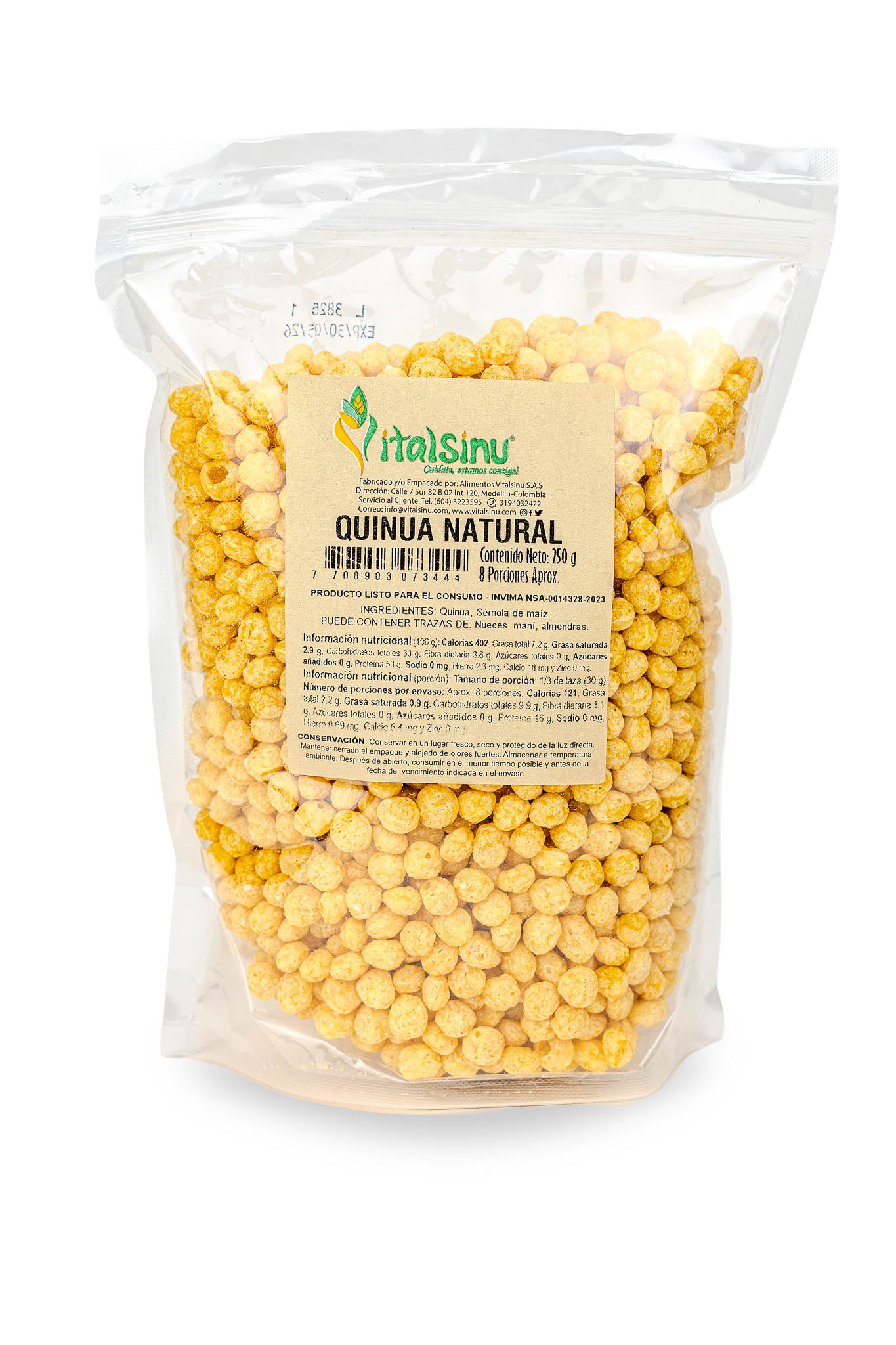Quinua Natural 250gr - Presentación disponible