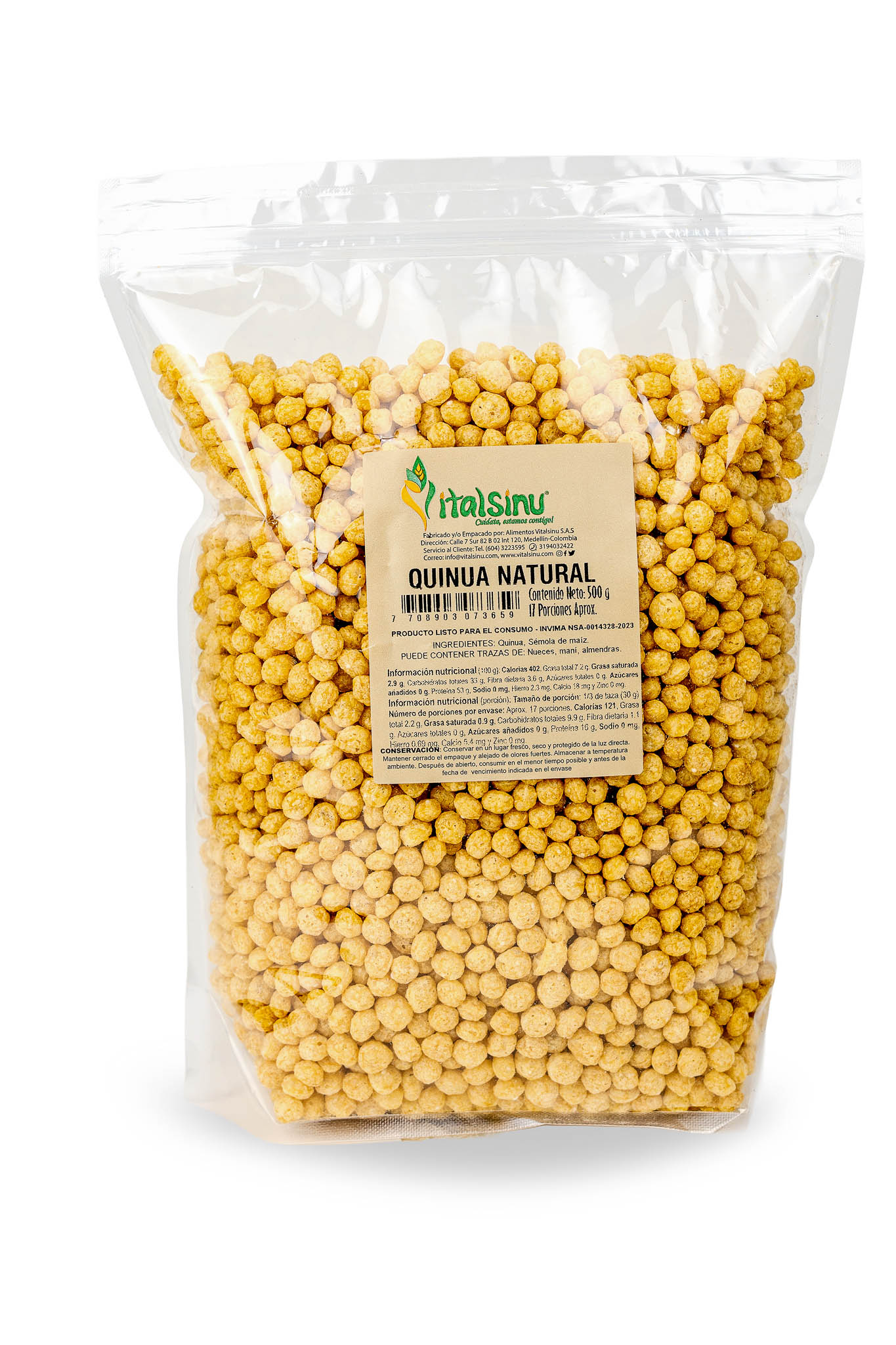 Quinua Natural 500gr - Producto saludable Vitalsinú