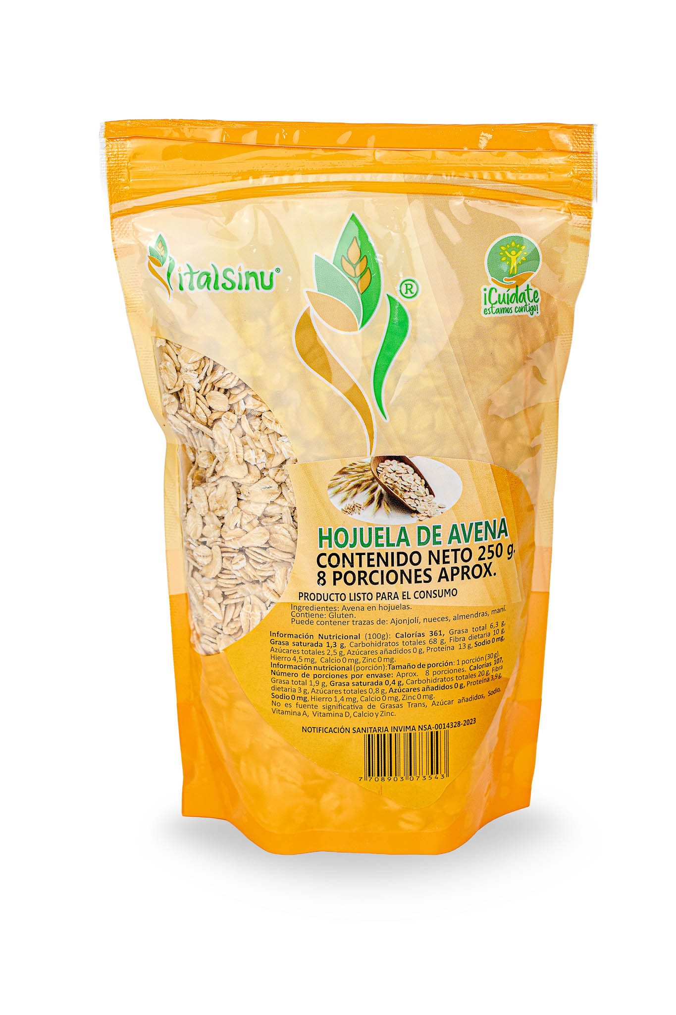 Hojuela de Avena 250gr - Producto saludable Vitalsinú