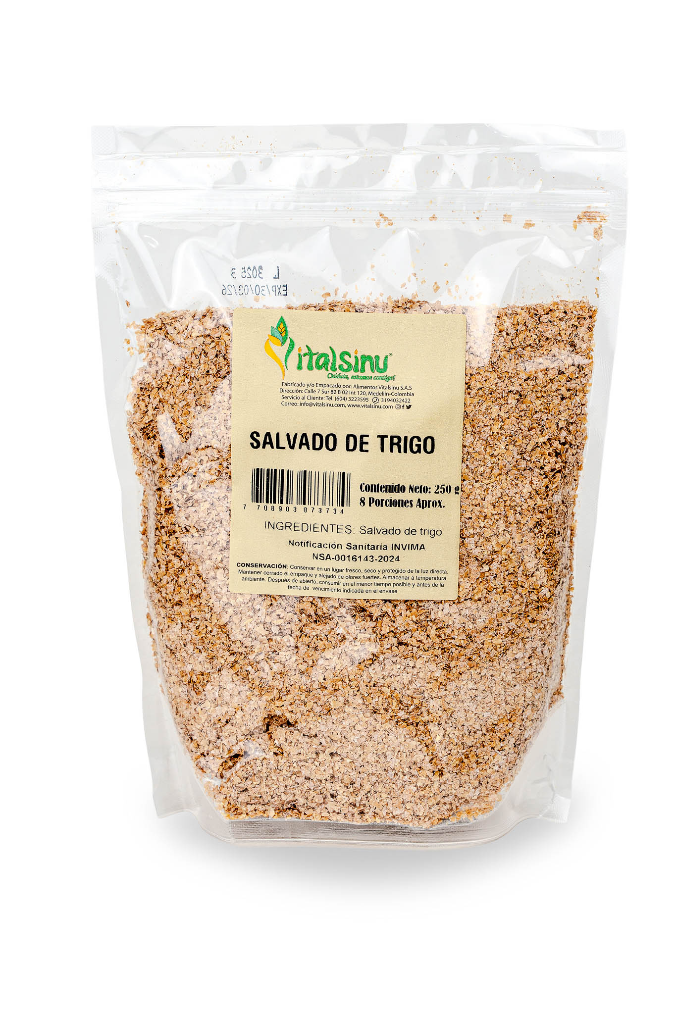Salvado de trigo 250gr - Presentación disponible