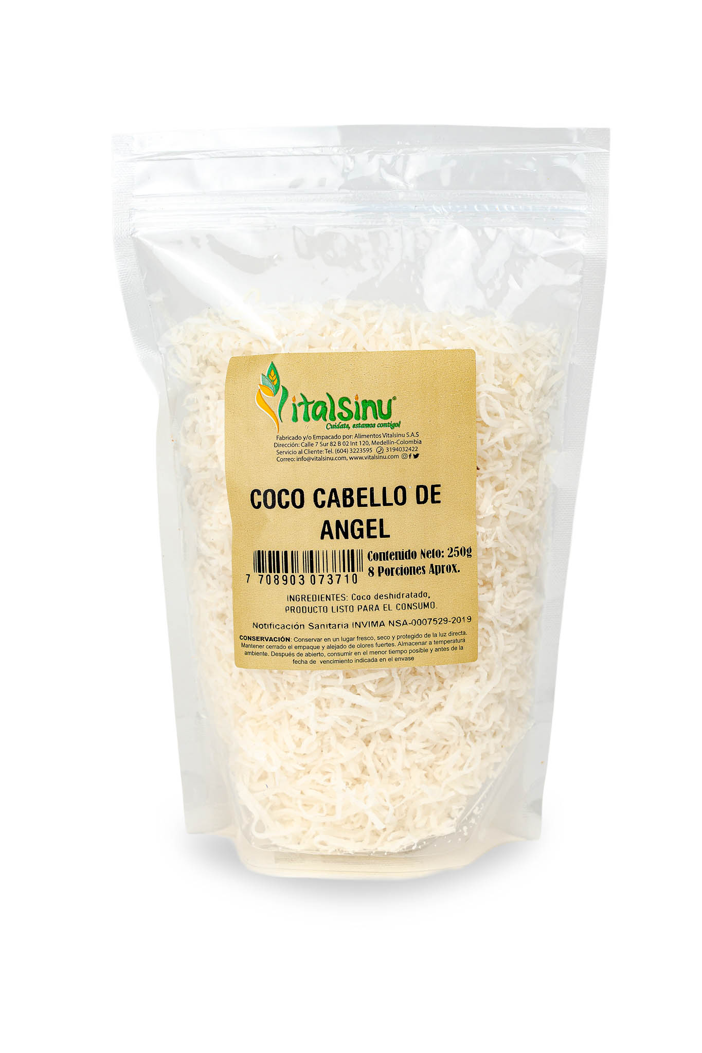 Coco Cabello de Angel 250gr - Producto saludable Vitalsinú
