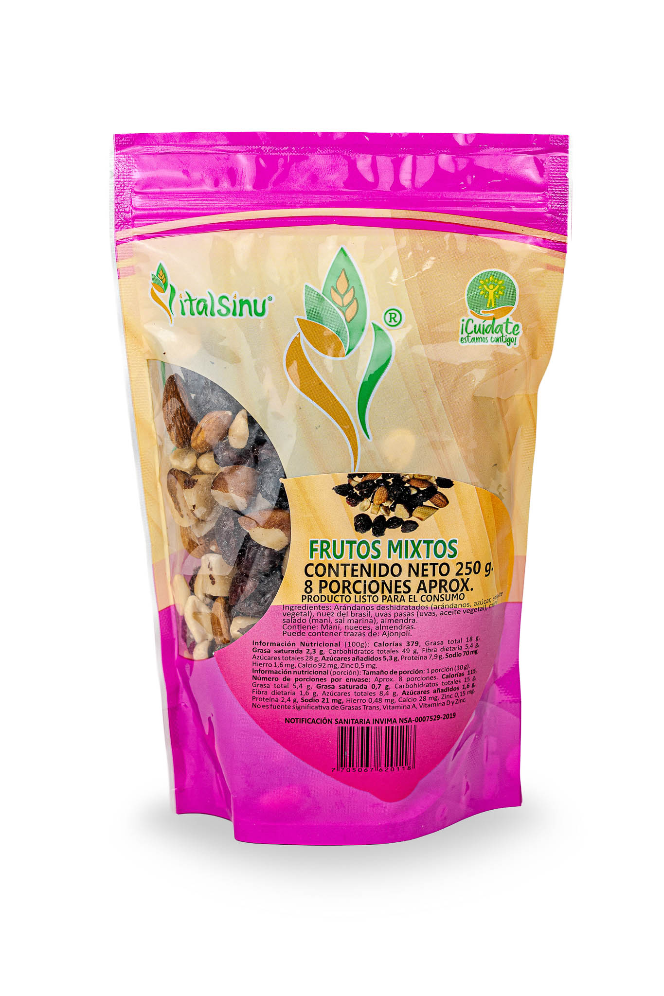 Frutos Mixtos 250gr - Presentación disponible