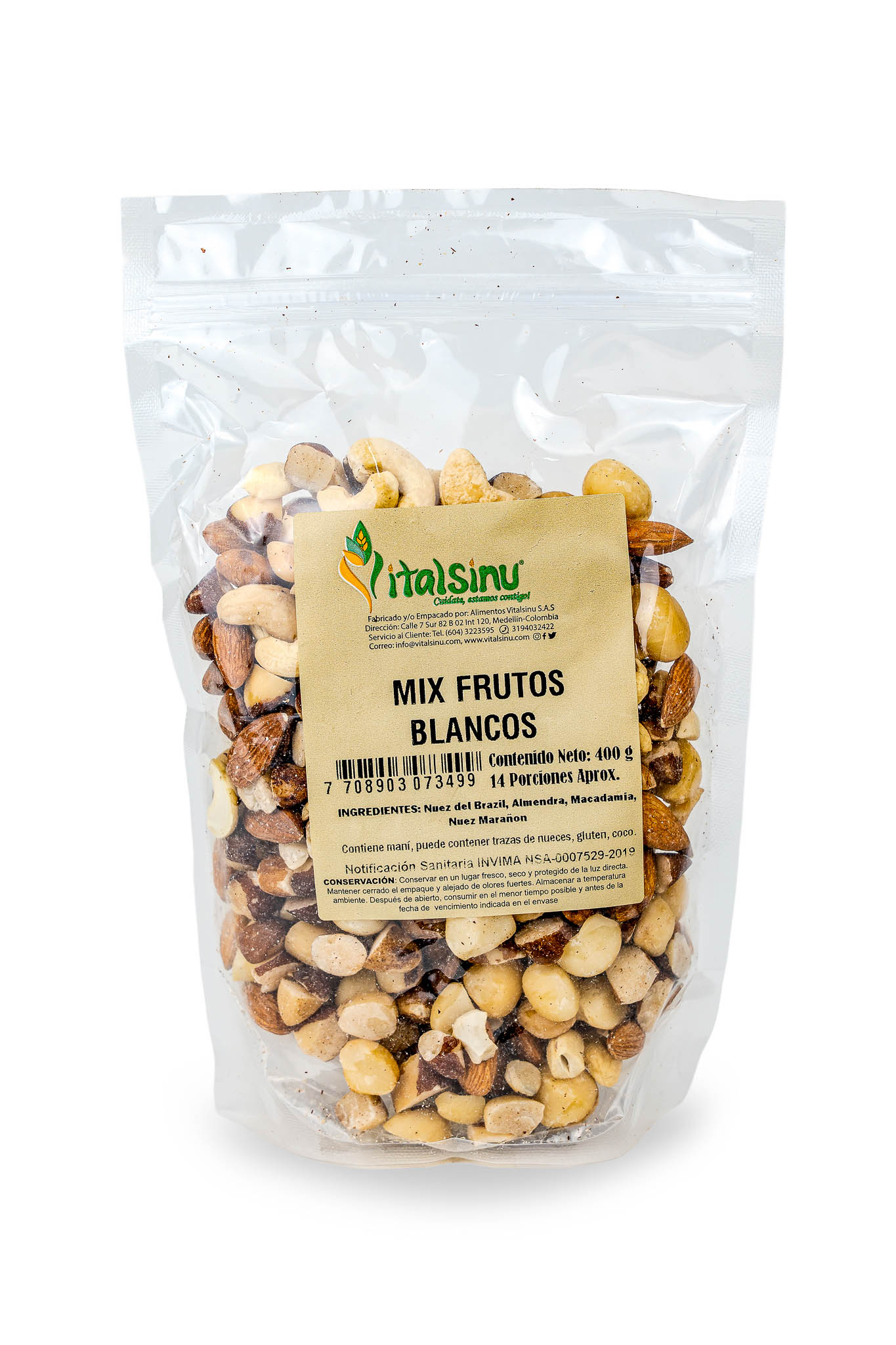 Miz Frutos Blancos 400gr - Producto saludable Vitalsinú