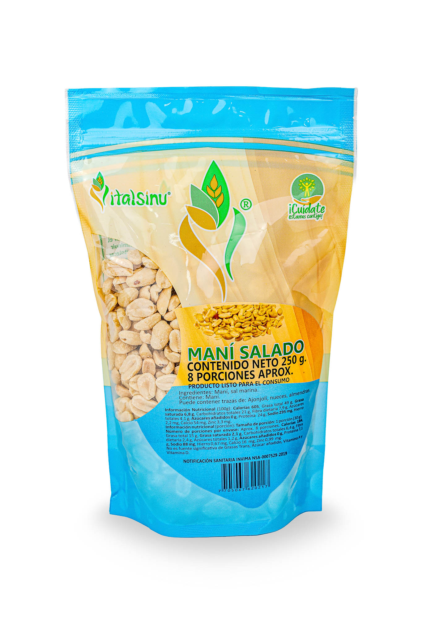Maní Salado 250gr - Presentación disponible