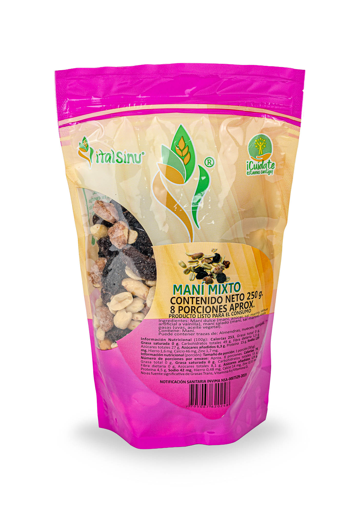 Maní Mixto 250gr - Presentación disponible