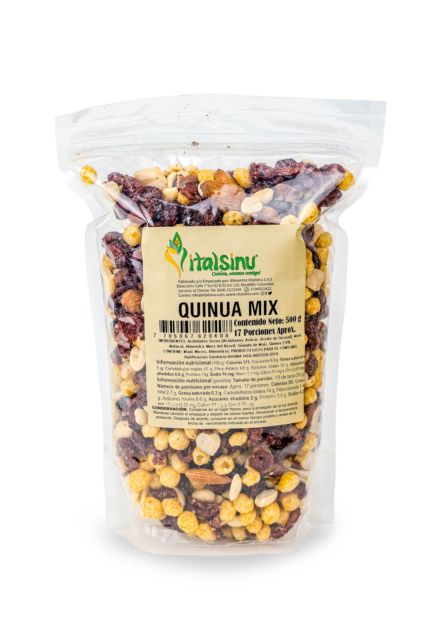 Mix de Quinua 500gr - Producto saludable Vitalsinú