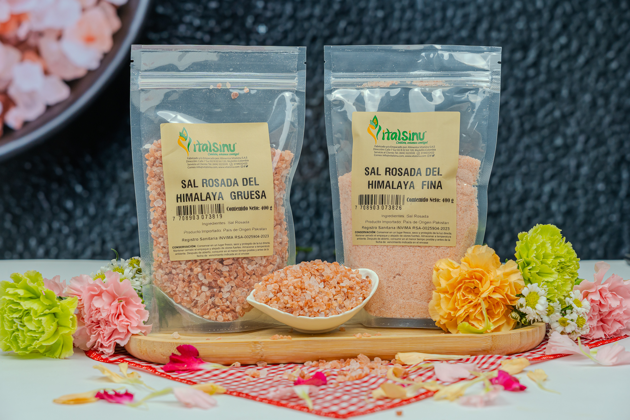 Sal Rosada del Himalaya Gruesa 400gr - Producto saludable Vitalsinú