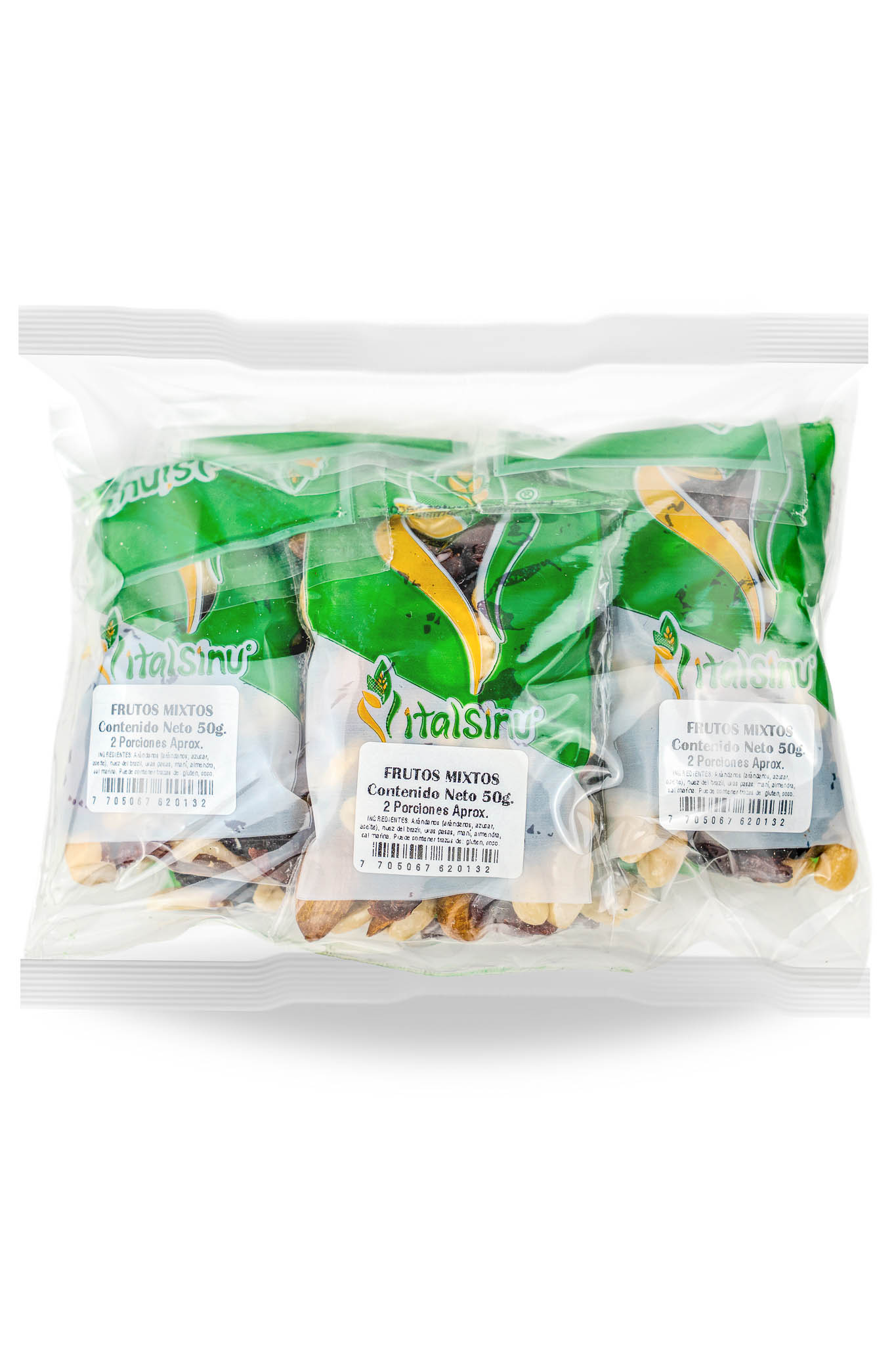 Frutos Mixtos x 50 gramos x 6 und 300gr - Producto saludable Vitalsinú